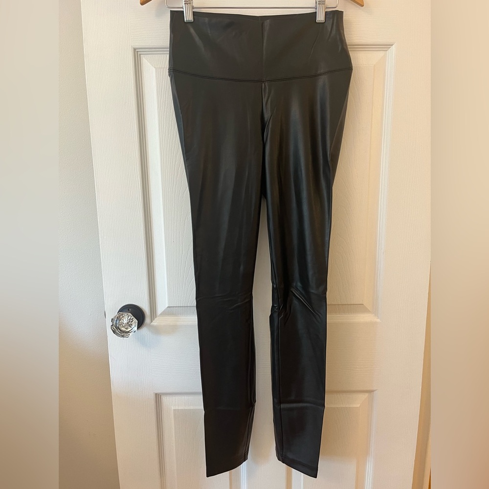 WHBM Black Faux Leather Leggings
